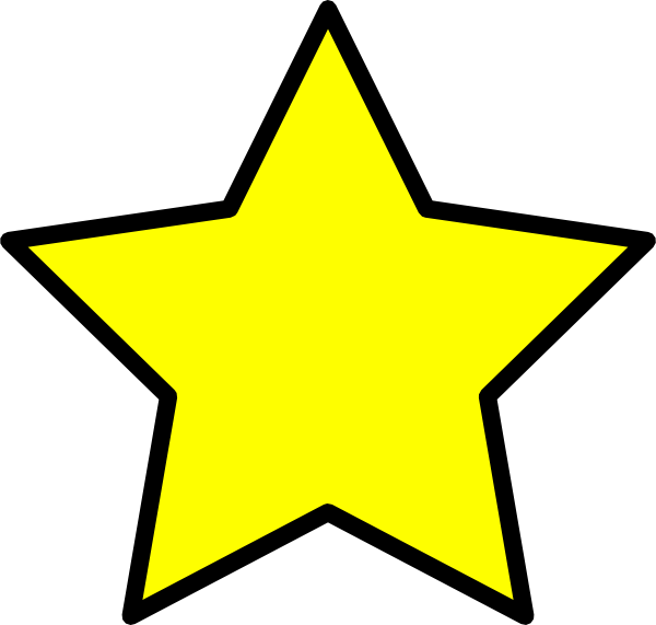 600x571 Yellow Star Vector Clipart Free Image