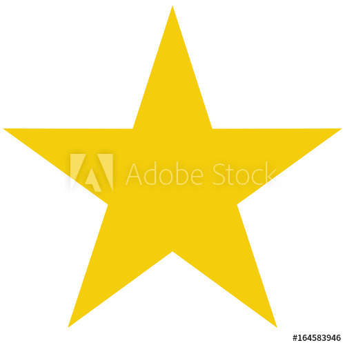 500x500 Star Vector Icon On White Background Flat Rank Yellow Favorite