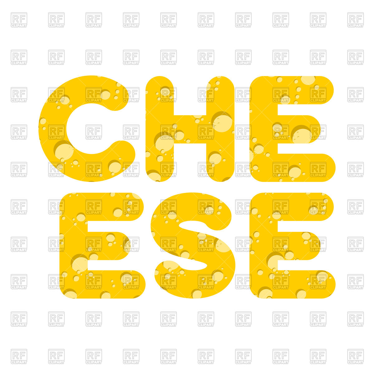 1200x1200 Letters Of Yellow Cheese Texture Vector Image Of Fonts Type