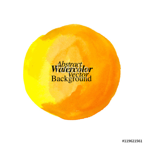 500x500 Abstract Yellow Circle Watercolor Vector Background Stock Image