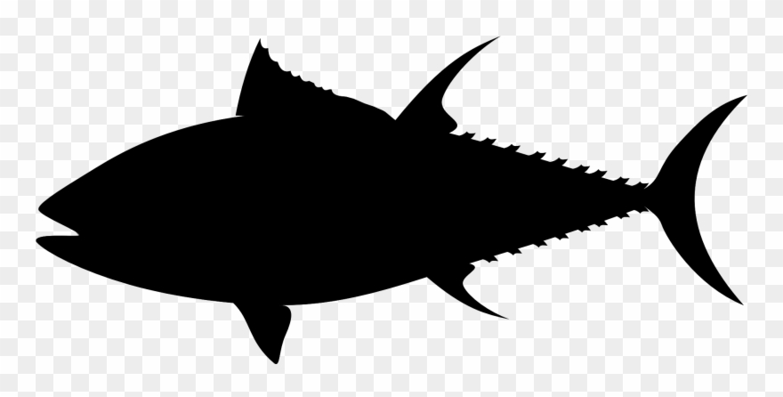 880x446 Tuna Fish Silhouette Black Png Image