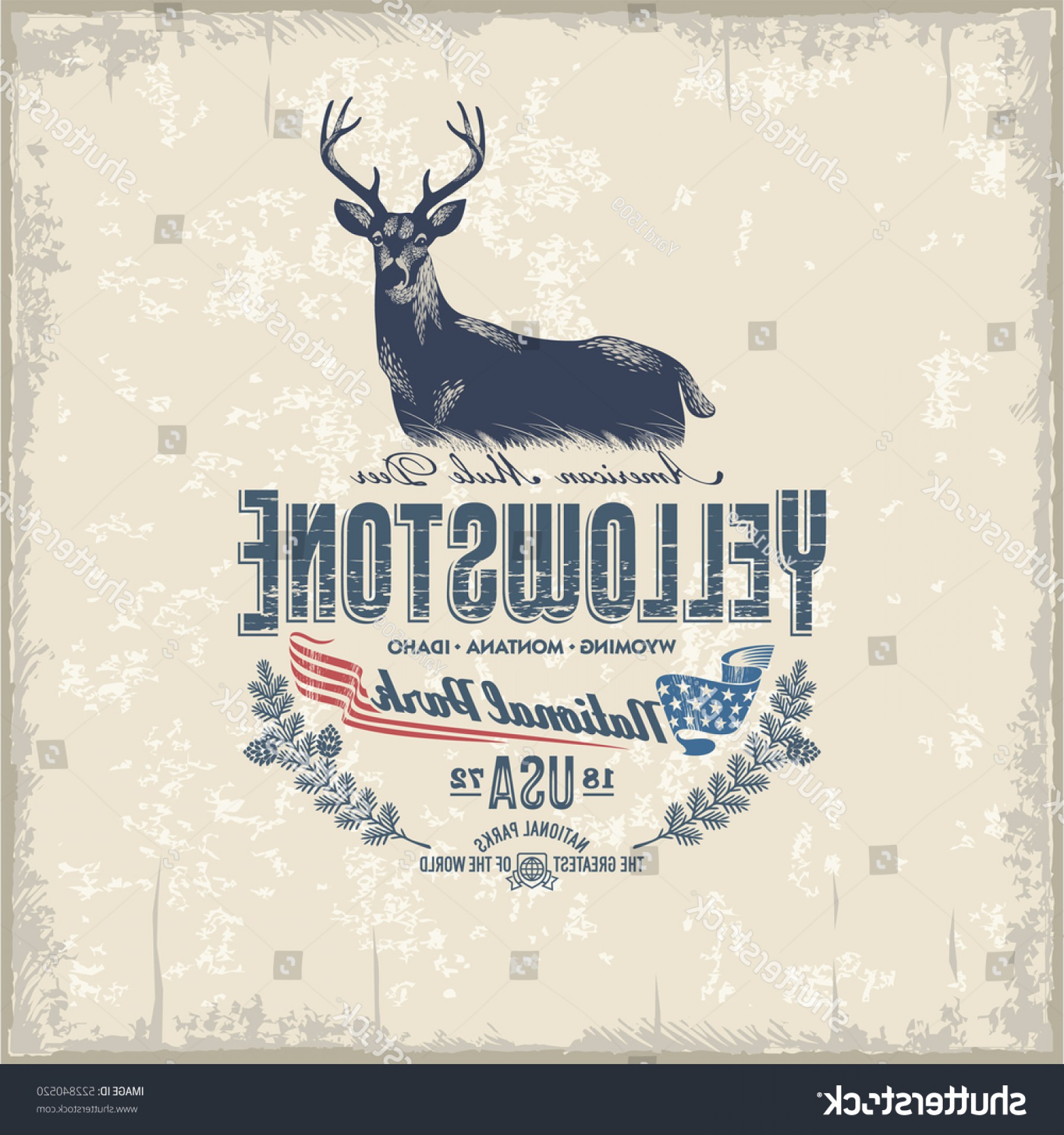 1800x1920 Mule Deer National Park Yellowstone Illustration Soidergi