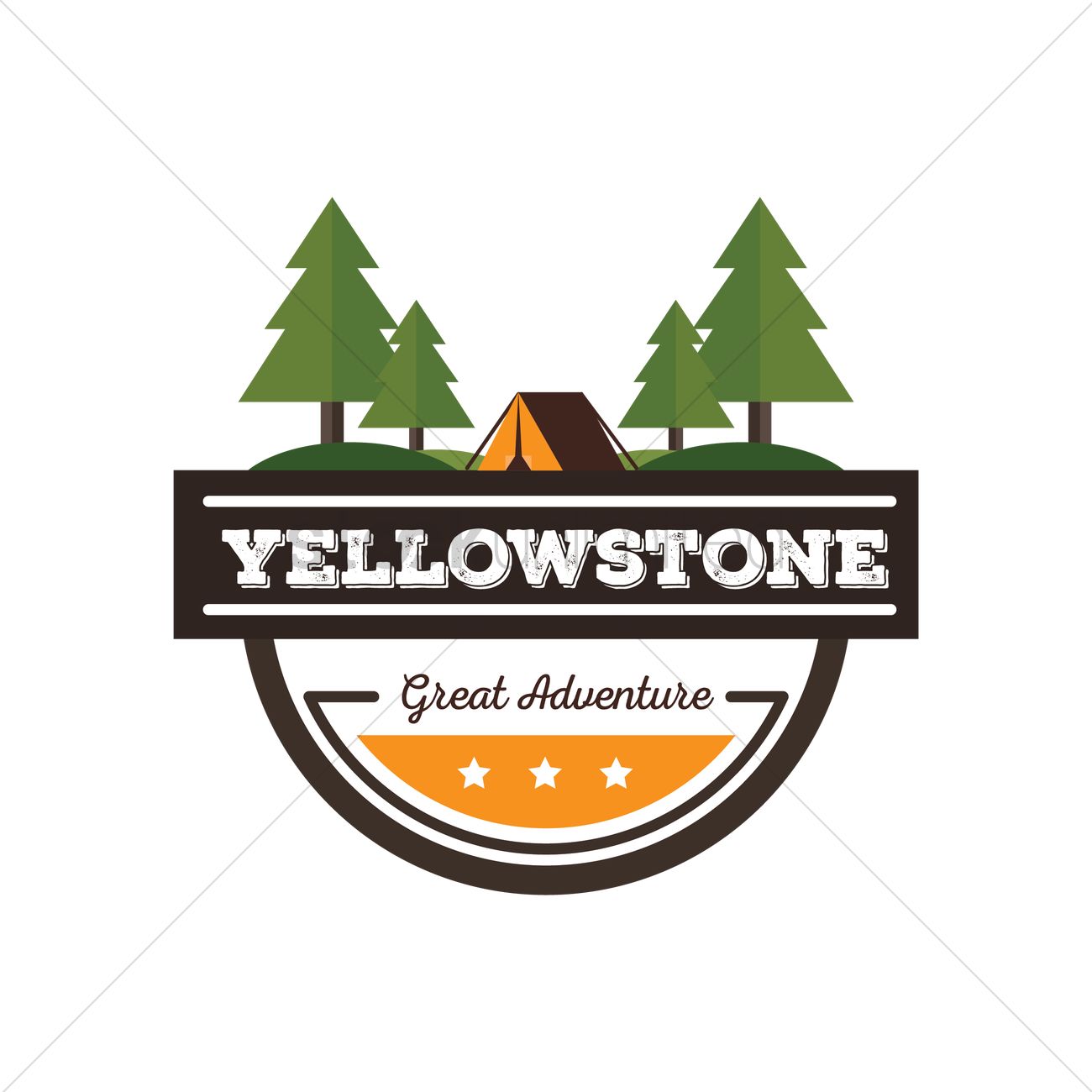1300x1300 Free Yellowstone Label Vector Image