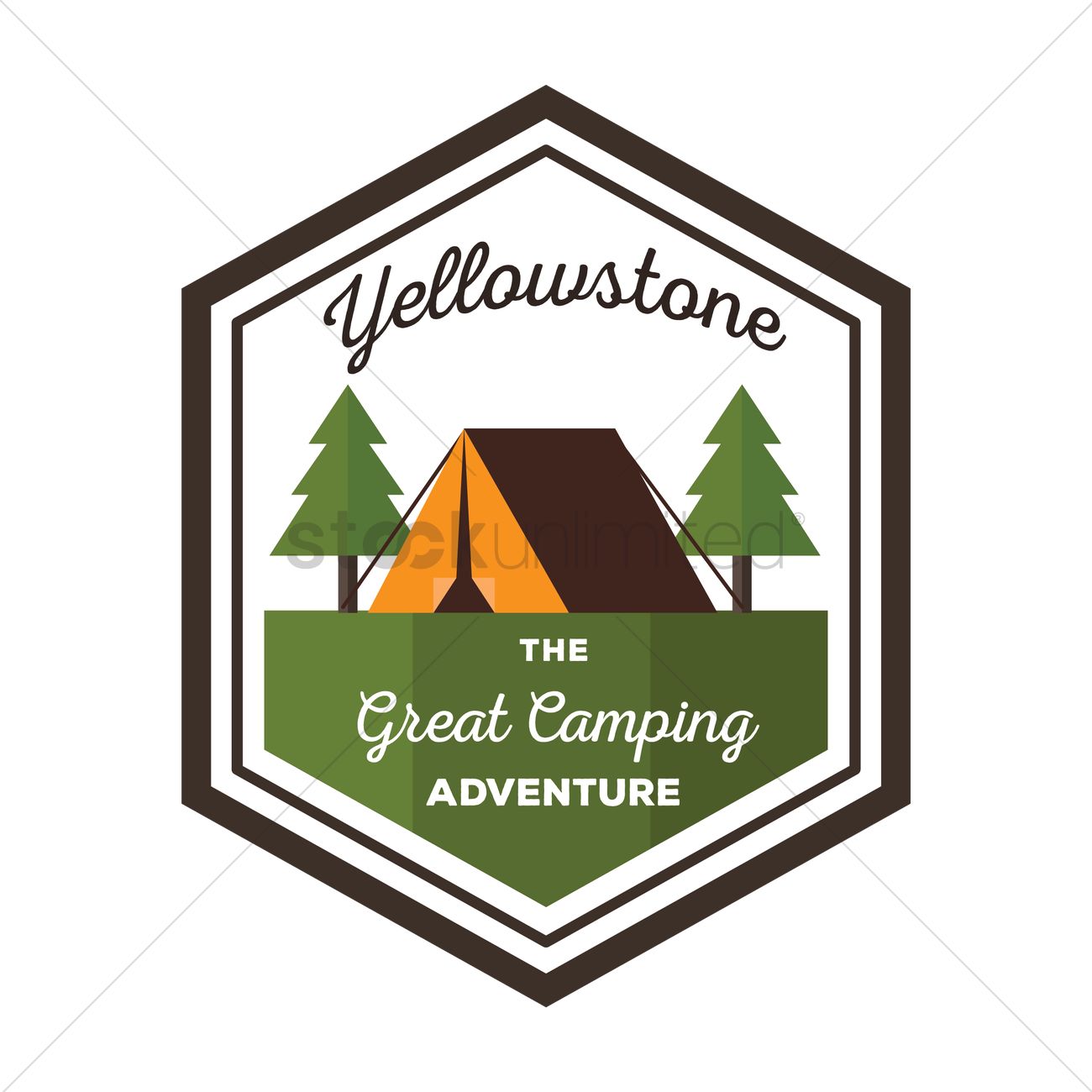 1300x1300 Free Yellowstone Label Vector Image