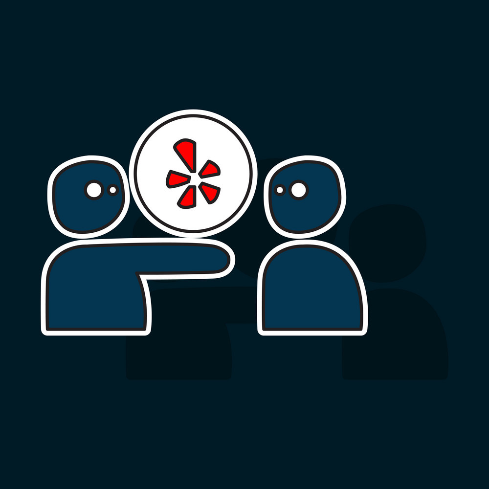 1000x1000 Network Restaurant Review Social Yelp Icon Vector