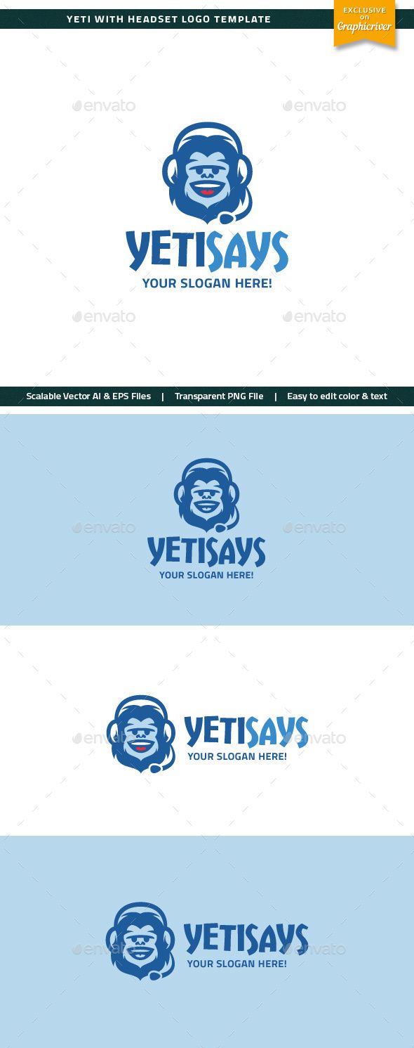 590x1491 Yeti Yeti Logo, Logo Design Template, Logos