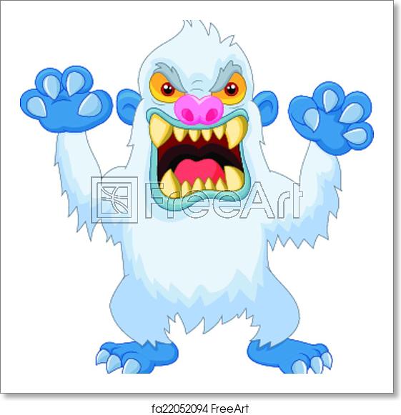 561x581 Free Art Print Of Angry Cartoon Yeti Vector Illustration Of Angry