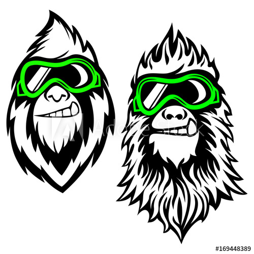 500x500 Funny Bearded Yeti Logo