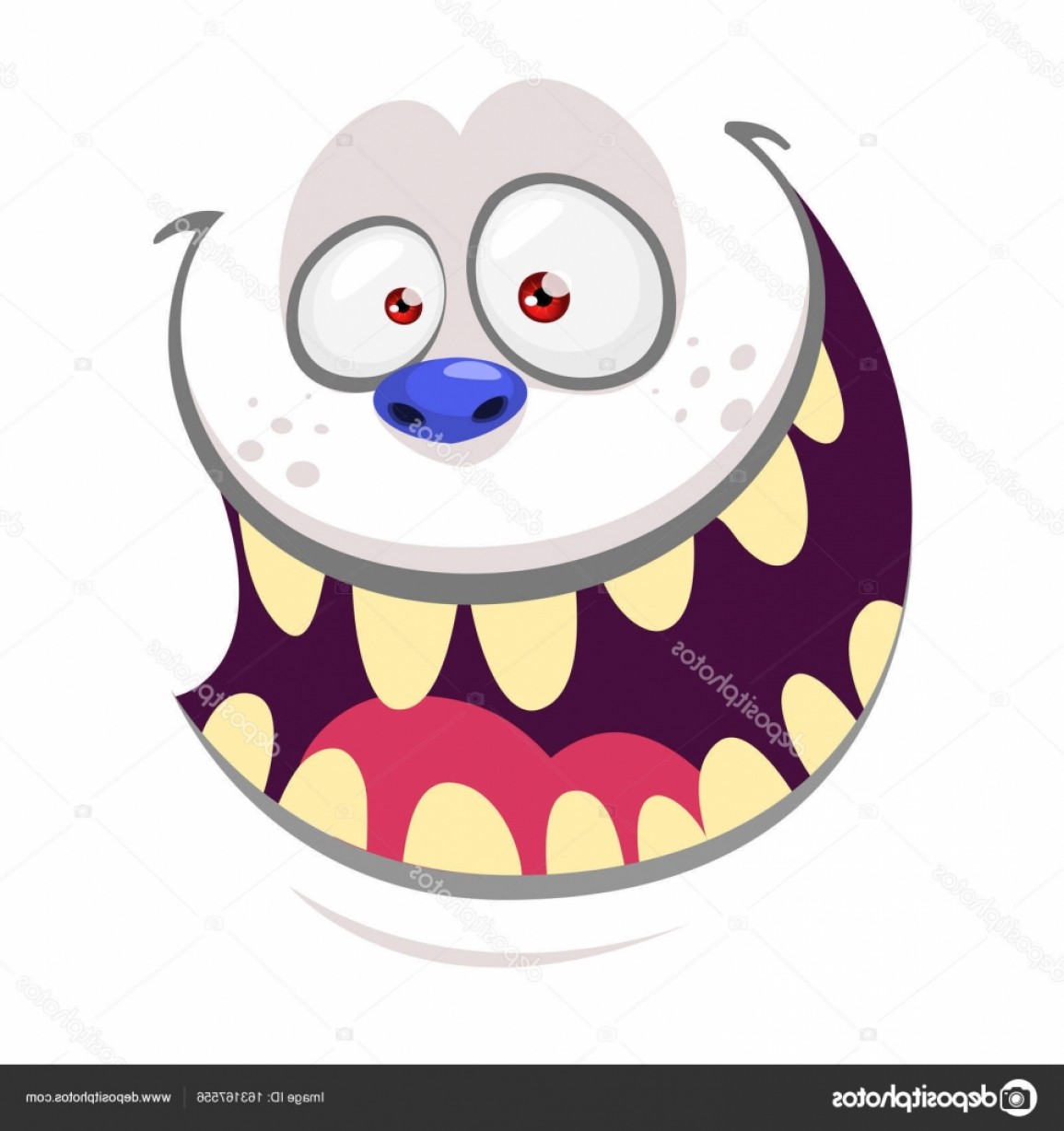 1155x1228 Stock Illustration Cartoon Monster Yeti Face Isolated Hoodamathrun