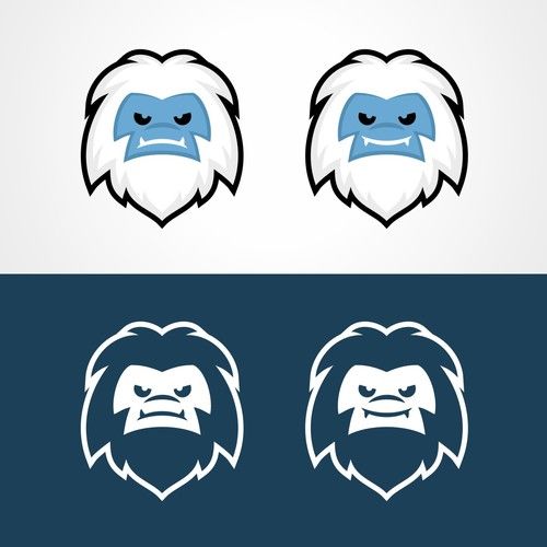 500x500 Vector Illustration Of Yeti Face For Winter Apparel Company Yeti
