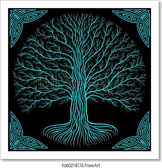 561x581 Free Art Print Of Druidic Yggdrasil Tree