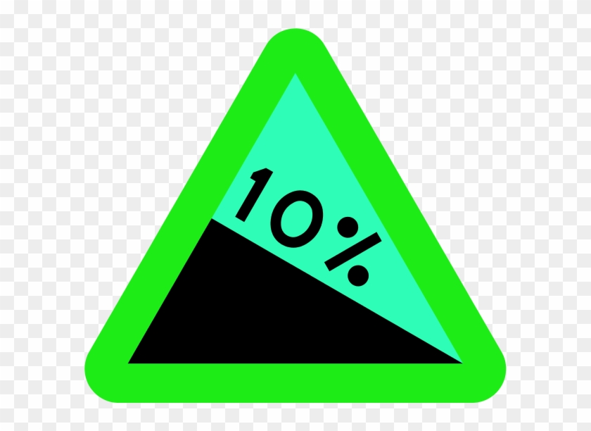 Road Sign Showing A Ten Percent Downward Slope Vector 840x612 Road Sign Showing A Ten Percent Downward Slope Vector