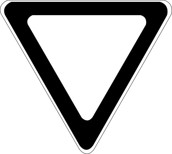 Yield Sign Vector Clip Art 600x538 Yield Sign Vector Clip Art