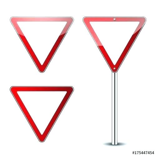 Yield Triangle Signs Blank Set Traffic Red Road Isolated On Free 500x500 Yield Triangle Signs Blank Set Traffic Red Road Isolated On Free
