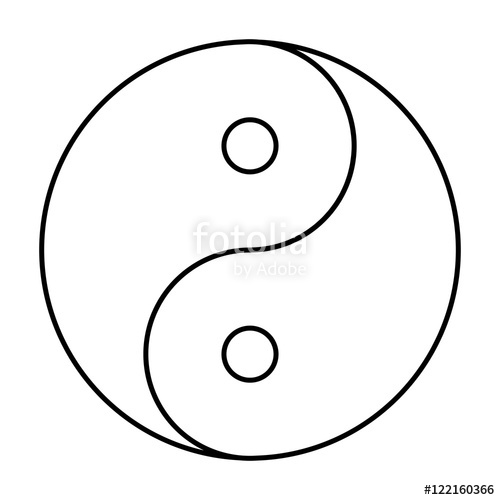 500x500 Yin Yang Symbol Black Outline Stock Image And Royalty Free Vector