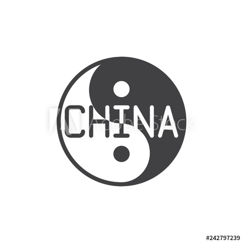 500x500 China Yin And Yang Vector Icon Filled Flat Sign For Mobile