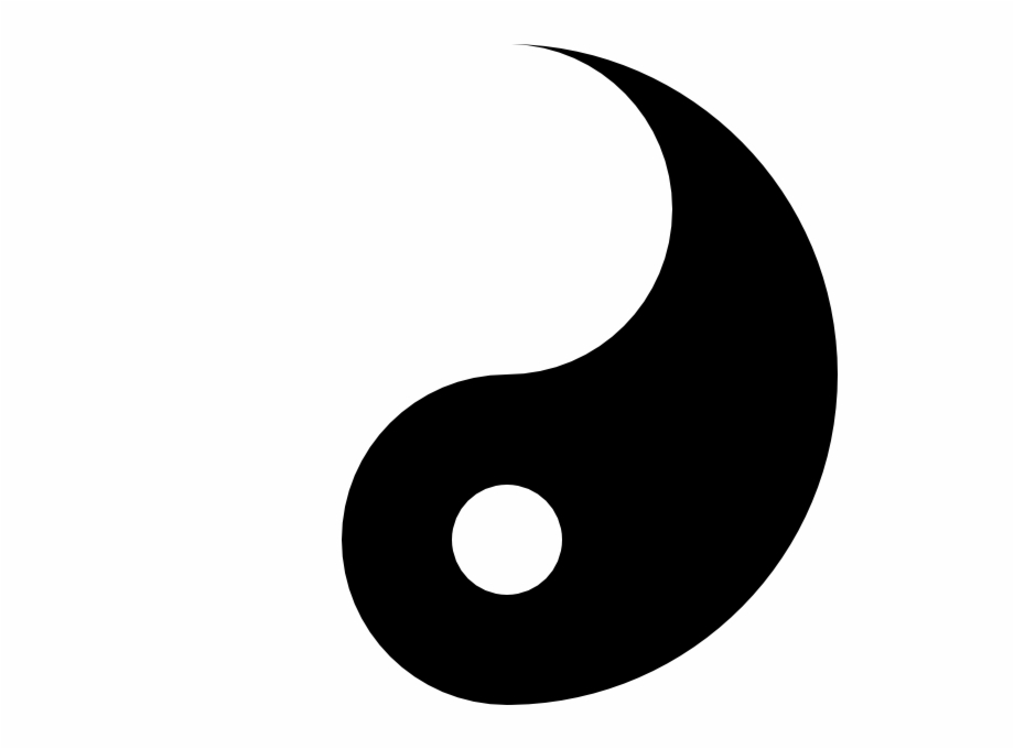 yin and yang symbol outline