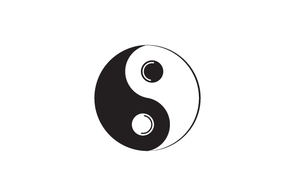 580x386 Ying Yang Vector Icon Graphic
