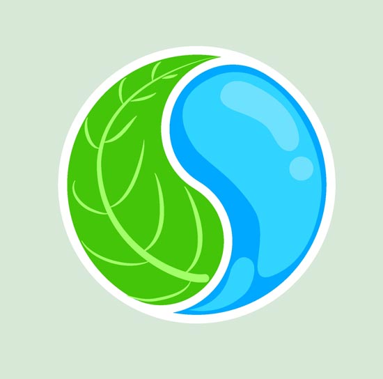 550x544 Eco Yin And Yang Vector Idea