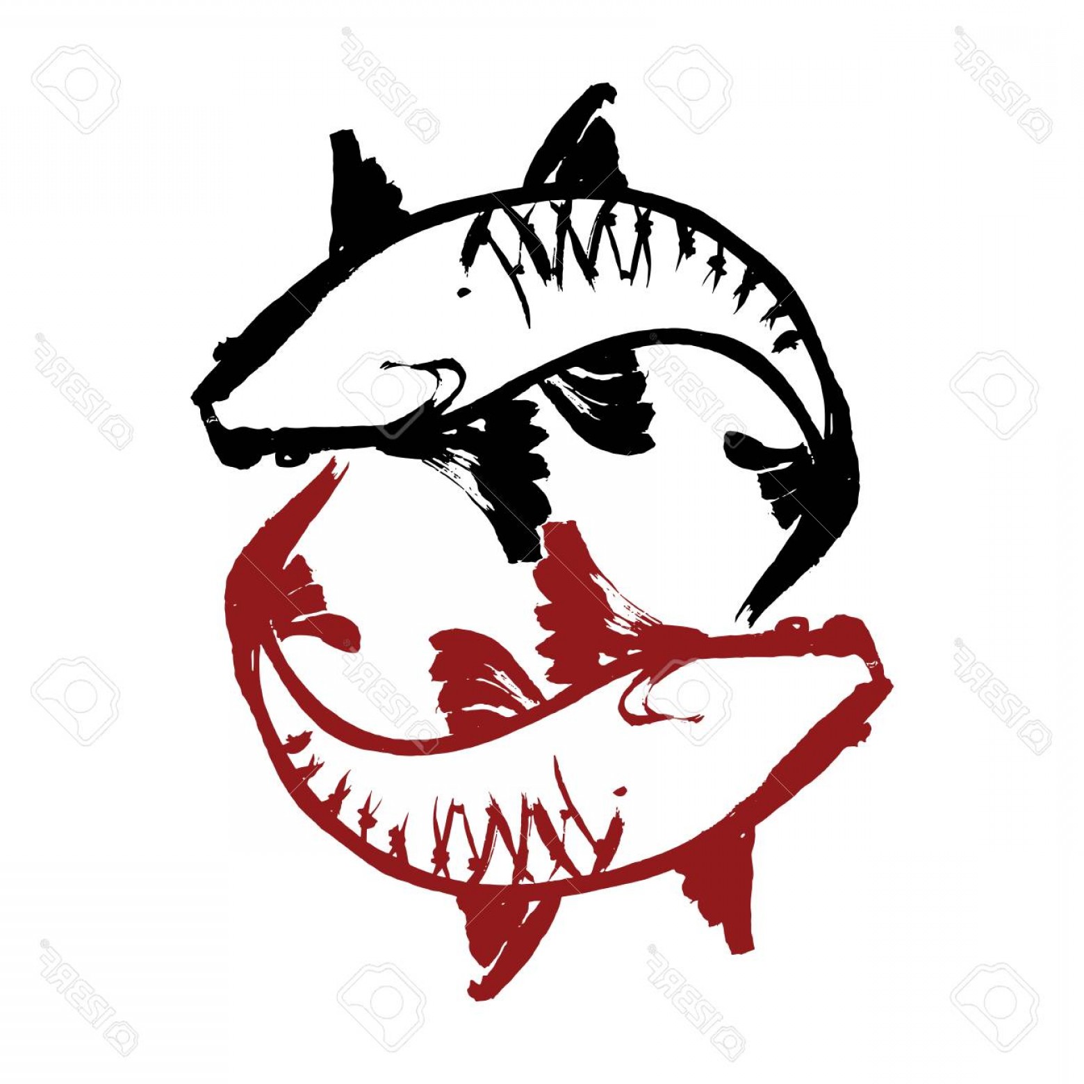Photostock Vector Koi Fish Yin Yang Symbol Handmade Vector Ink 1560x1560 Photostock Vector Koi Fish Yin Yang Symbol Handmade Vector Ink