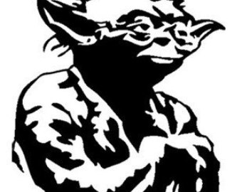Yoda Clipart Black And White 340x270 Yoda Clipart Black And White
