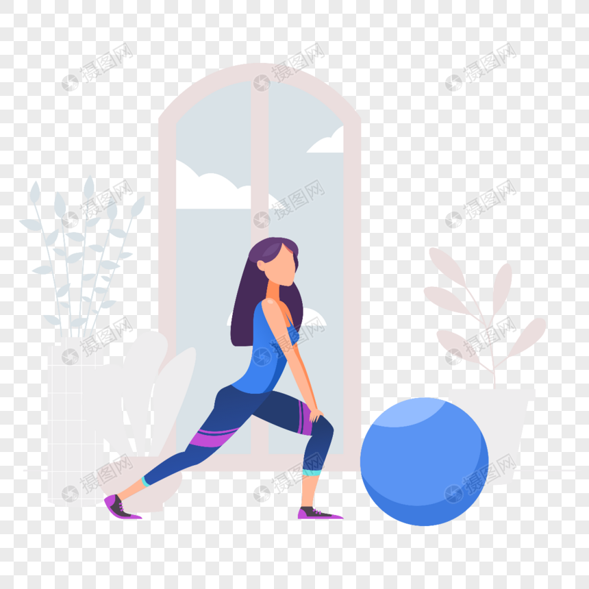 860x860 Sports Yoga Icon Free Vector Illustration Material Png