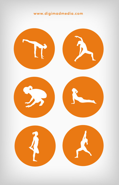386x600 Yoga Icon Silhouette Vector Design Free Vector In Adobe