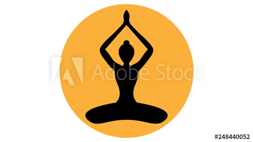 500x282 Yoga Icon Yoga Logo Vector Design Meditation Logo, Meditation