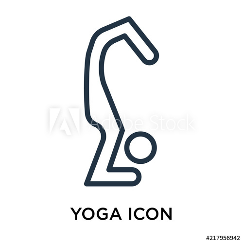 500x500 Yoga Icons Isolated On White Background Modern And Editable Yoga