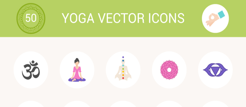 804x350 Free Download Yoga Icons
