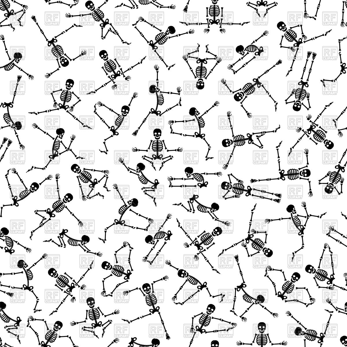 Black And White Skeletons In Yoga Poses Seamless Pattern Vector 1200x1200 Black And White Skeletons In Yoga Poses Seamless Pattern Vector