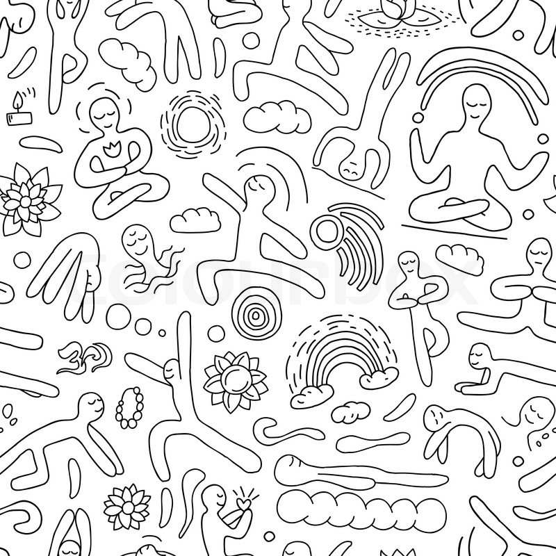 Yoga Seamless Pattern Stock Vector Colourbox 800x800 Yoga Seamless Pattern Stock Vector Colourbox