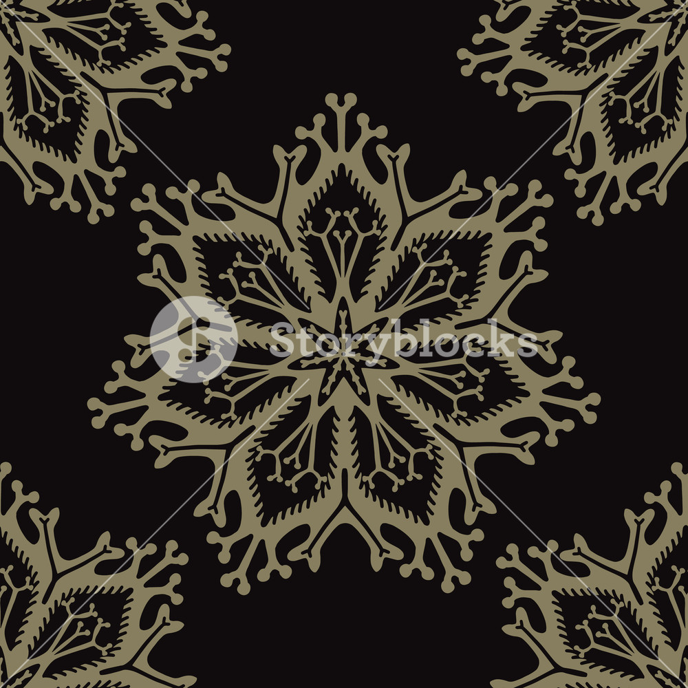 Yoga Arabesque Snowflake Mandala Seamless Vector Pattern Royalty 1000x1000 Yoga Arabesque Snowflake Mandala Seamless Vector Pattern Royalty