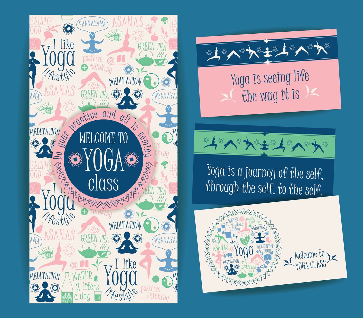 Design Set For Yoga Class Vector Pattern With Illustration Yoga 1260x1105 Design Set For Yoga Class Vector Pattern With Illustration Yoga