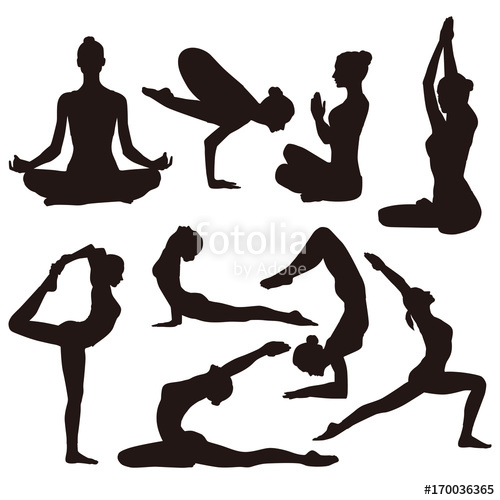 Yoga Silhouette Vector at Vectorified.com | Collection of Yoga ...