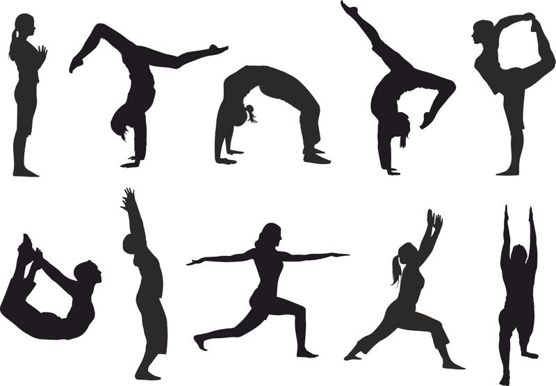 800x555 Yoga Silhouette Vector Free Vector Cdr Free Download Vector