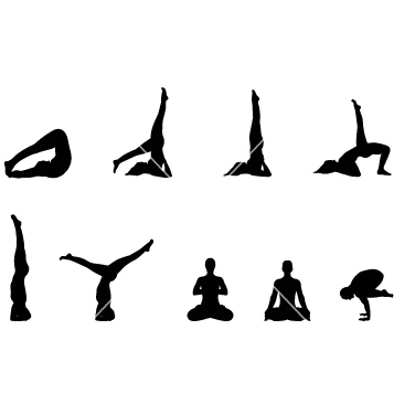 357x376 Free Yoga Silhouettes Vector Free Vector Download Cannypic