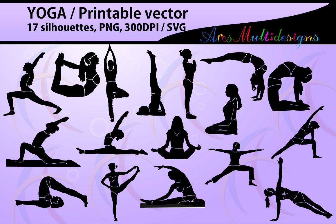 1158x772 Yoga Shapes Silhouette Vector Yoga Yoga Printable Yoga