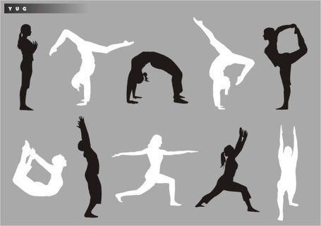 455x321 Free Yoga Silhouettes Clipart And Vector Graphics