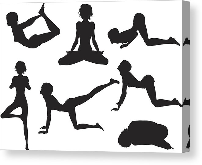 Woman Silhouettes Doing Yoga 661x542 Woman Silhouettes Doing Yoga