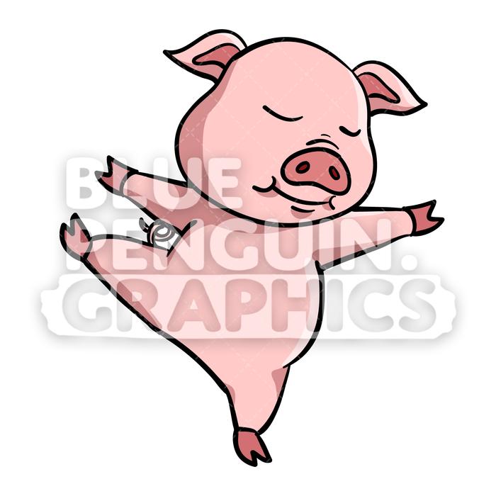 Pig Yoga Vector Cartoon Clipart Illustration Blue Penguin Graphics 700x700 Pig Yoga Vector Cartoon Clipart Illustration Blue Penguin Graphics
