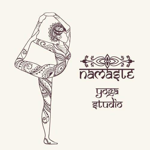 Yoga Girl Floral Vector Material Free Download 500x500 Yoga Girl Floral Vector Material Free Download