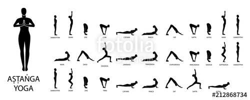 Yoga Vector Set Figures Yoga Poses Ashtanga Yoga Stock Image 500x200 Yoga Vector Set Figures Yoga Poses Ashtanga Yoga Stock Image