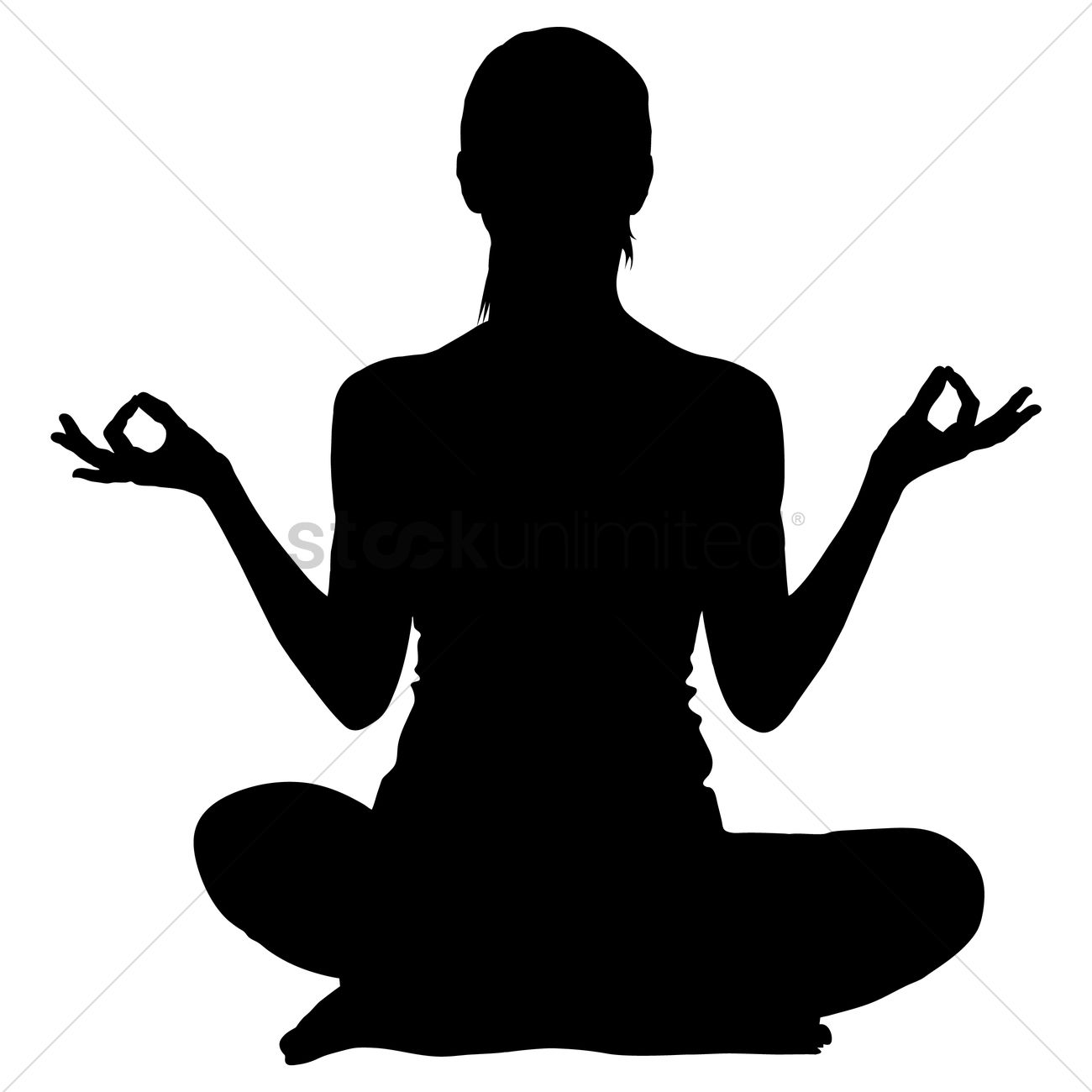 1300x1300 Silhouette Of A Woman Practicing Yoga Vector Image