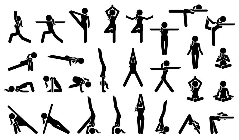 794x467 Yoga Yoga Yoga Vector Yoga Png Yoga Silhouette Etsy