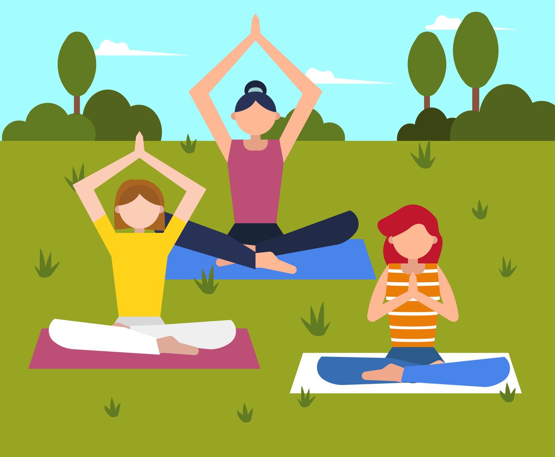 Outdoor Yoga Vector Vector Art Graphics 1136x936 Outdoor Yoga Vector Vector Art Graphics