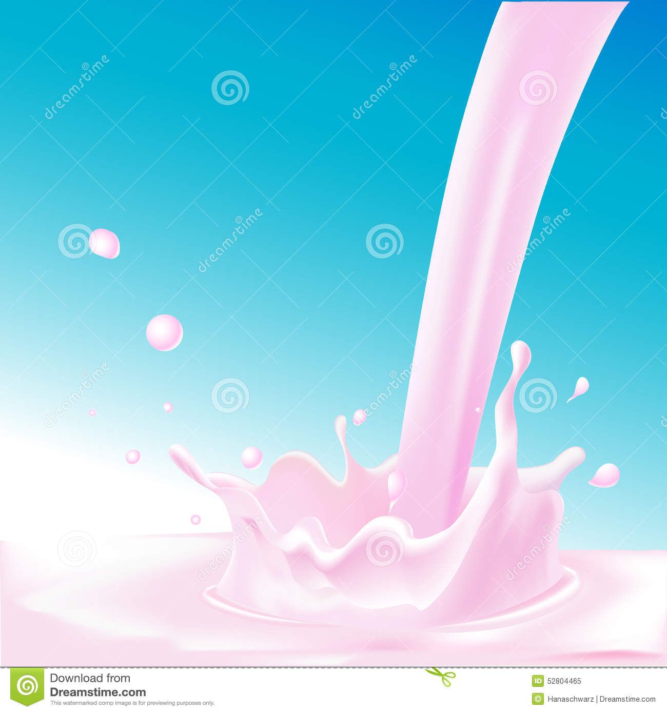 1300x1390 Download Pink Splash Pouring Yogurt Vector Cartoon Vector Via