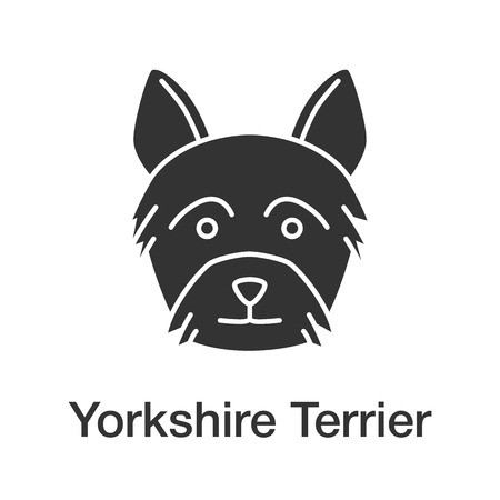 450x450 Yorkshire Terrier Glyph Icon Yorkie Silhouette Symbol Negative
