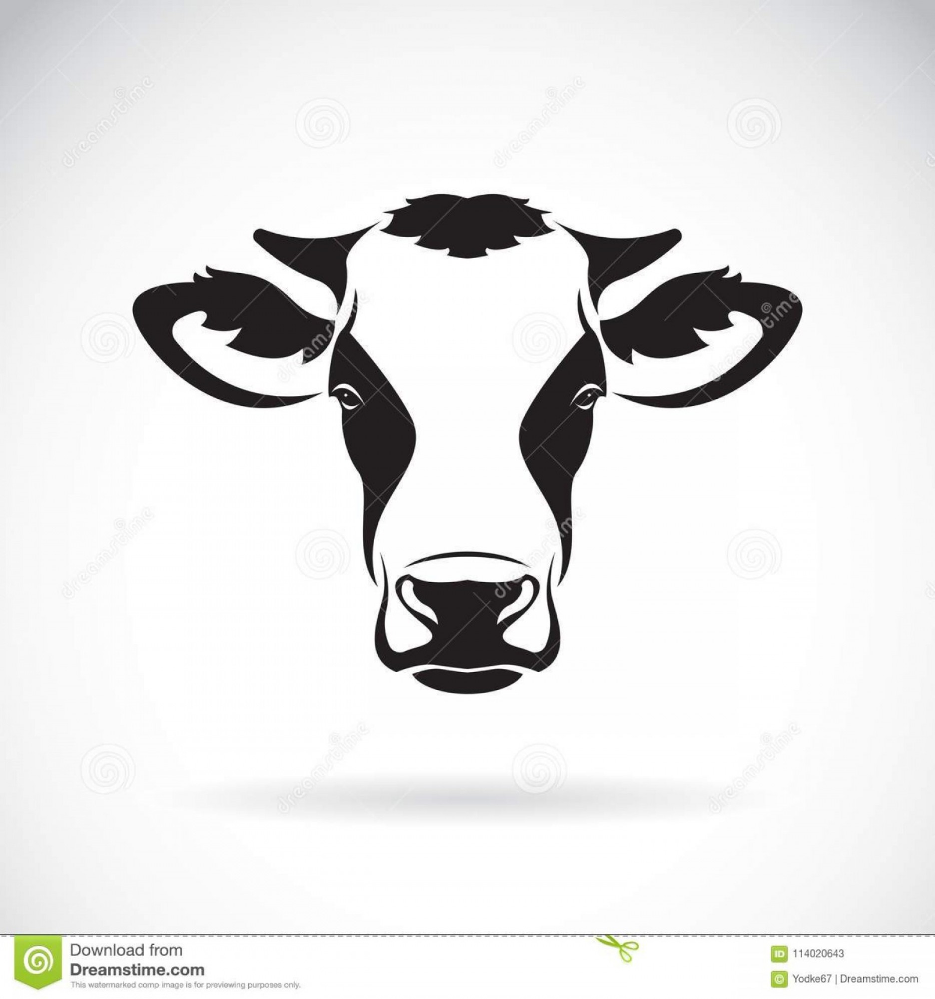 1872x2001 Vector Cow Head Design White Background Farm Animal Ea Vector Cow