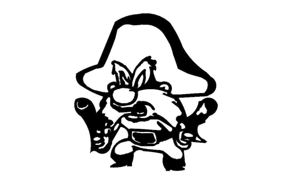 1002x633 Yosemite Sam Graphic Design Vector
